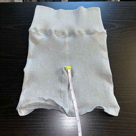 Free people High Waist Ribbed Biker Shorts In Grey - Picture 5 of 9